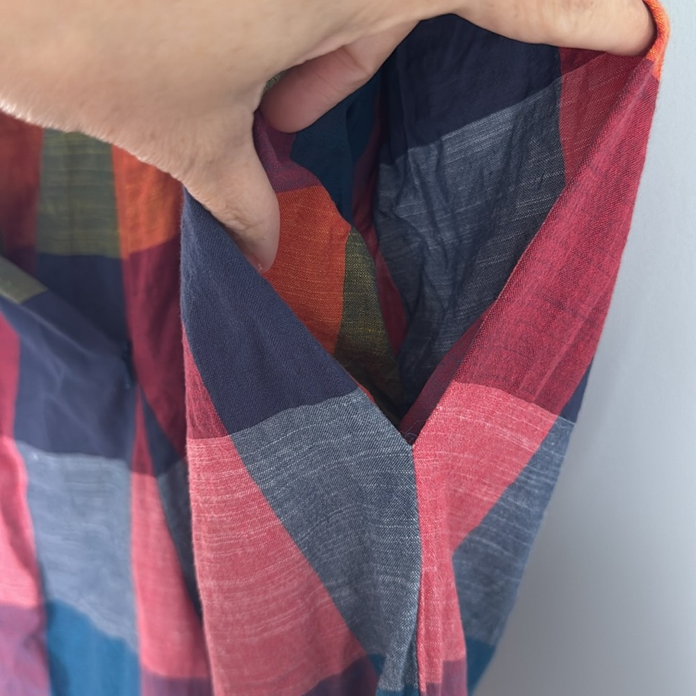 Multicolor Plaid Sleeveless romper - Picture 7 of 7